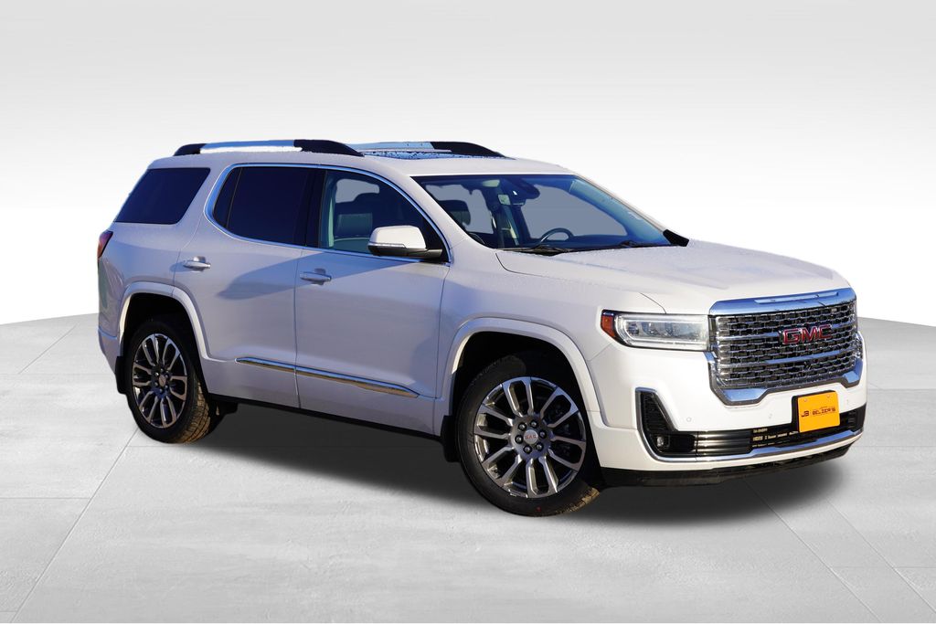 White Frost Tricoat 2021 GMC Acadia Denali AWD SUV / Crossover Four-Wheel Drive 9-Speed Automatic