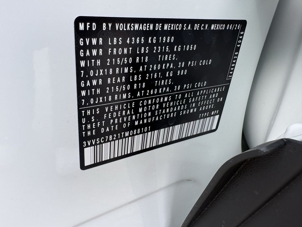 2026 Volkswagen Taos 1.5T SE White at DeMontrond Automotive Group