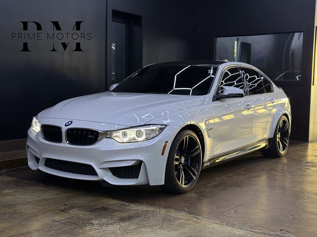 White Metallic 2017 BMW M3 Sedan Rear-Wheel Drive 6-Speed Manual
