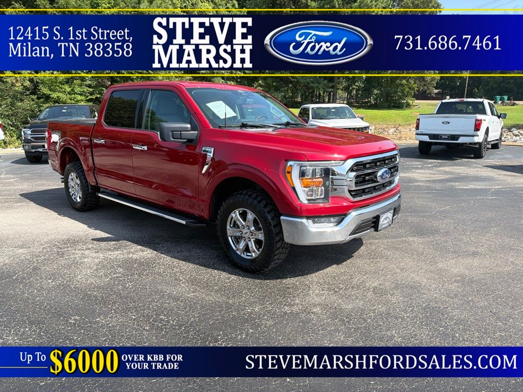 Rapid Red Metallic Tinted Clearcoat 2022 Ford F-150 Pickup Truck Four-Wheel Drive Automatic