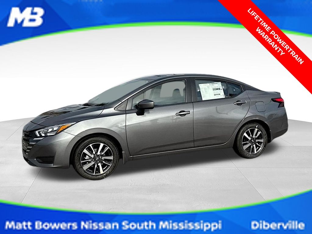 Gray (Gun Metallic) 2025 Nissan Versa Sedan Front-Wheel Drive Continuously Variable Transmission
