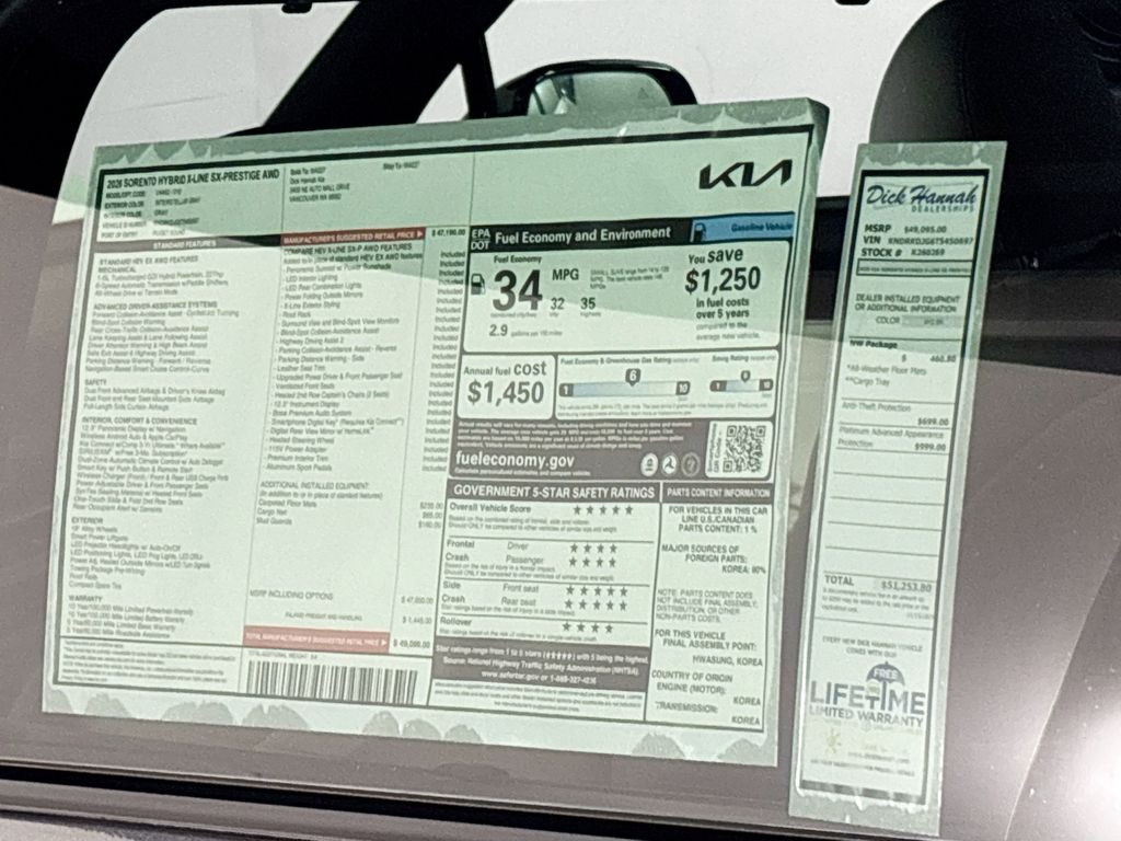 2026 Kia Sorento Hybrid SX Prestige