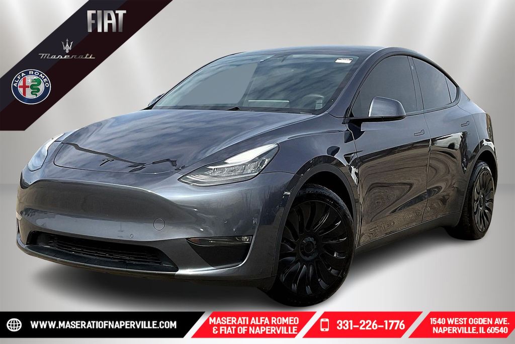 Gray 2021 Tesla Model Y Long Range AWD SUV / Crossover All-Wheel Drive 1-Speed Automatic