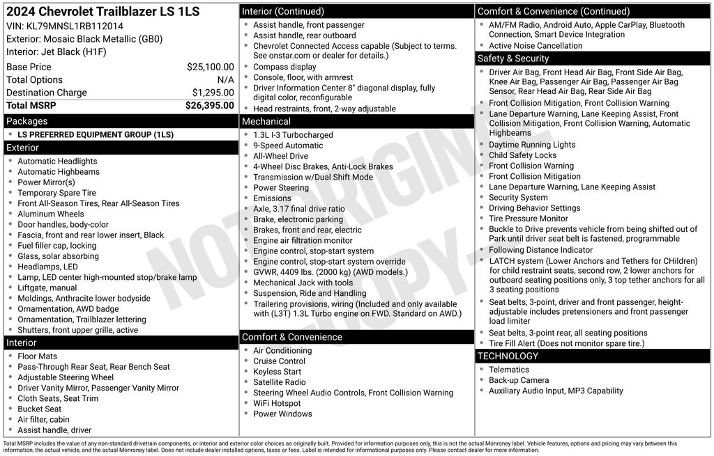 2024 Chevrolet TrailBlazer LS Black at Auto Express Mitsubishi