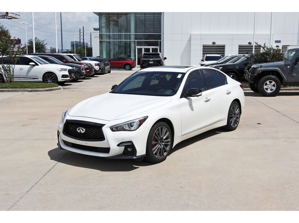 2024 INFINITI Q50 Red Sport 400 White at AutoSavvy Houston Southwest