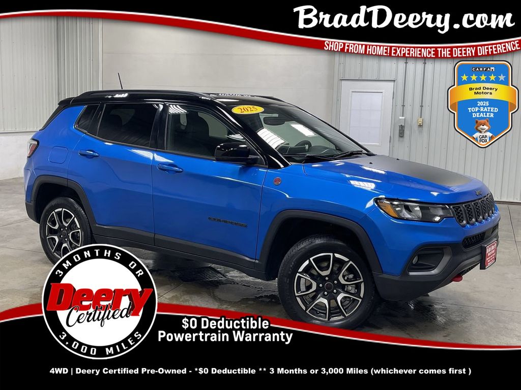 Hydro Blue Pearlcoat 2025 Jeep Compass Trailhawk 4WD SUV / Crossover Four-Wheel Drive 8-Speed Automatic