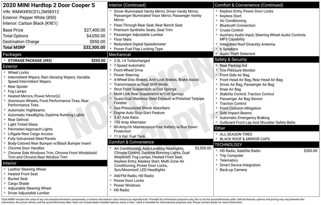 2020 MINI Hardtop Cooper S