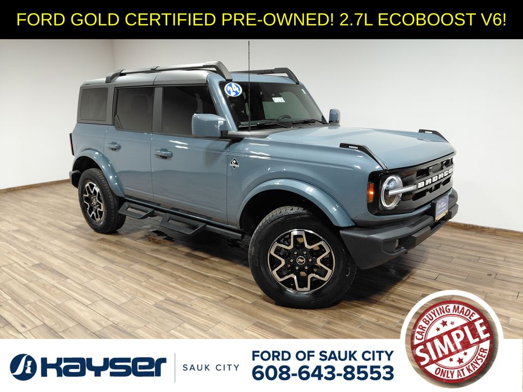 Gray 2024 Ford Bronco Outer Banks 4-Door 4WD SUV / Crossover Four-Wheel Drive Automatic
