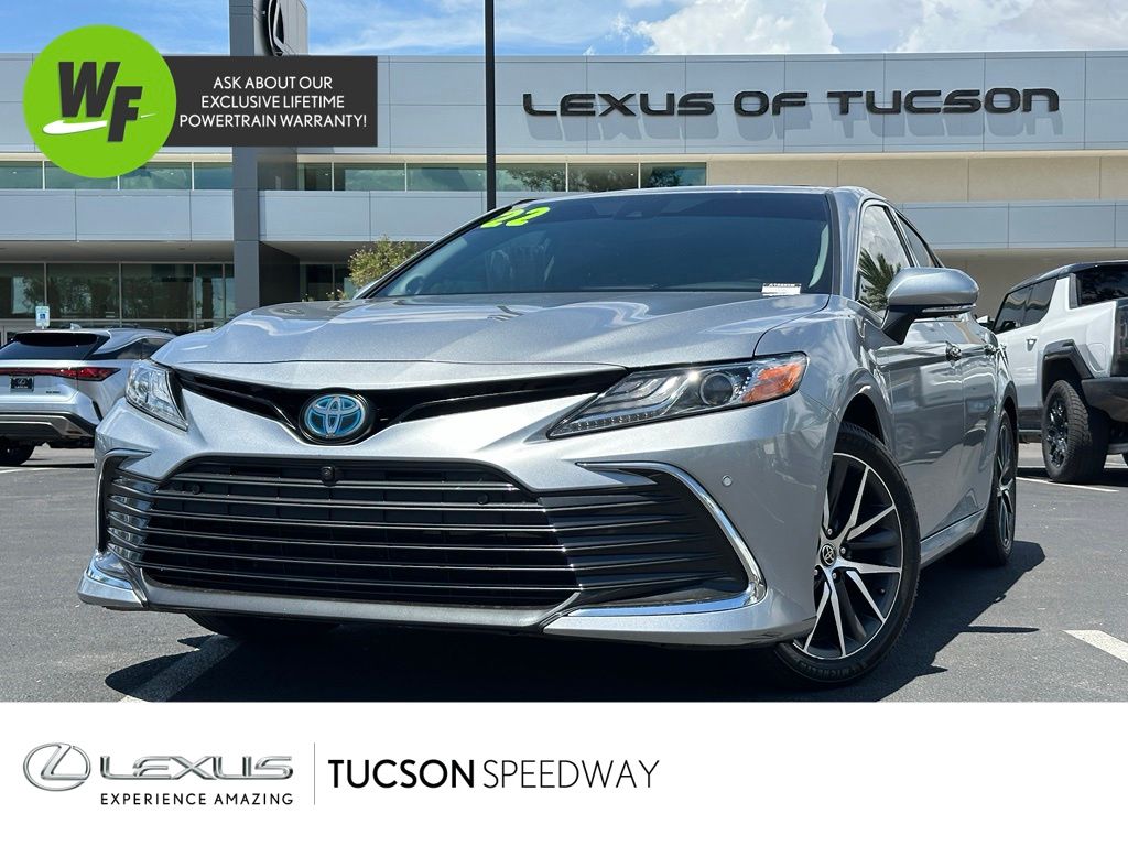 Celestial Silver Metallic 2022 Toyota Camry Hybrid Sedan Front-Wheel Drive Continuously Variable Transmission