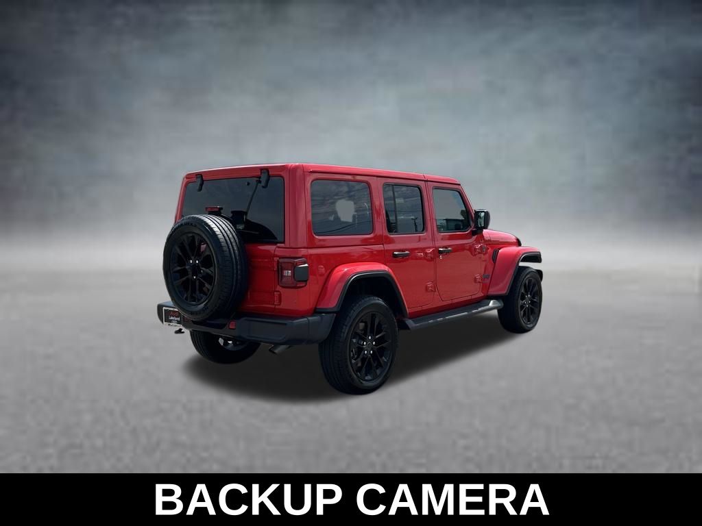 Used 2025 Firecracker Red Clearcoat Jeep Sahara 4xe image 4