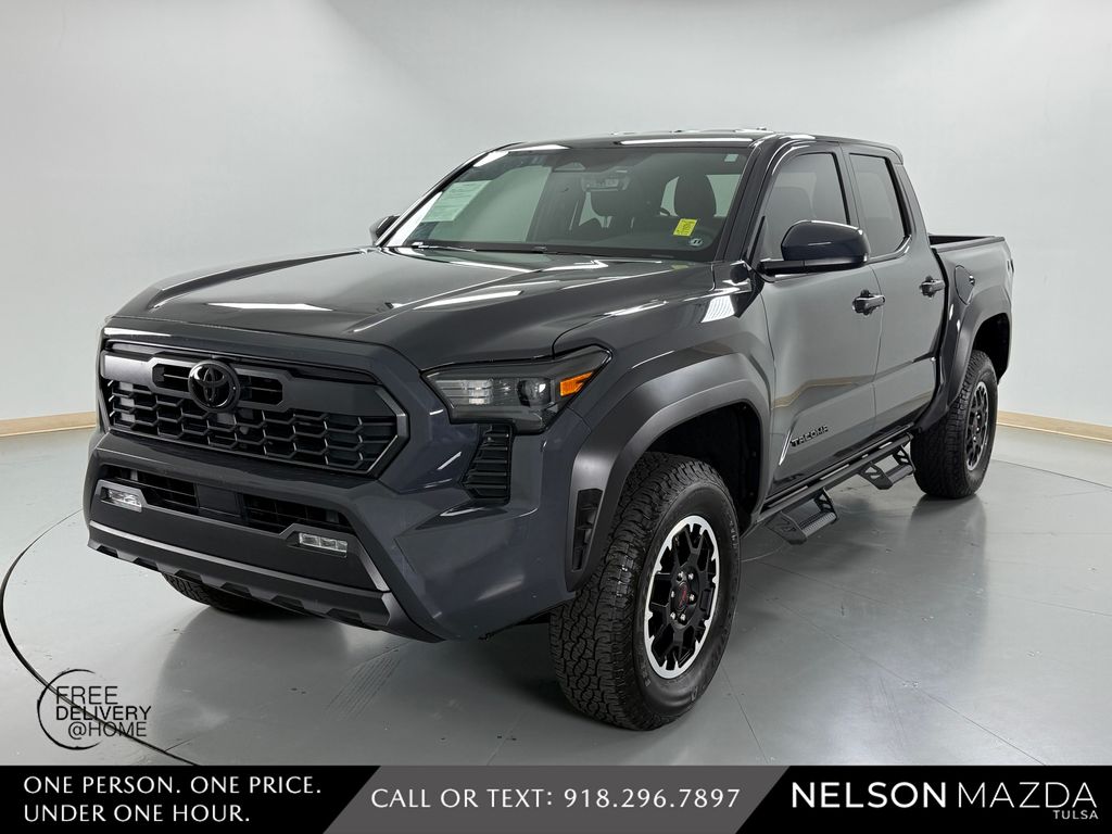 Black 2025 Toyota Tacoma TRD Off-Road Double Cab 4WD Pickup Truck Four-Wheel Drive 8-Speed Automatic