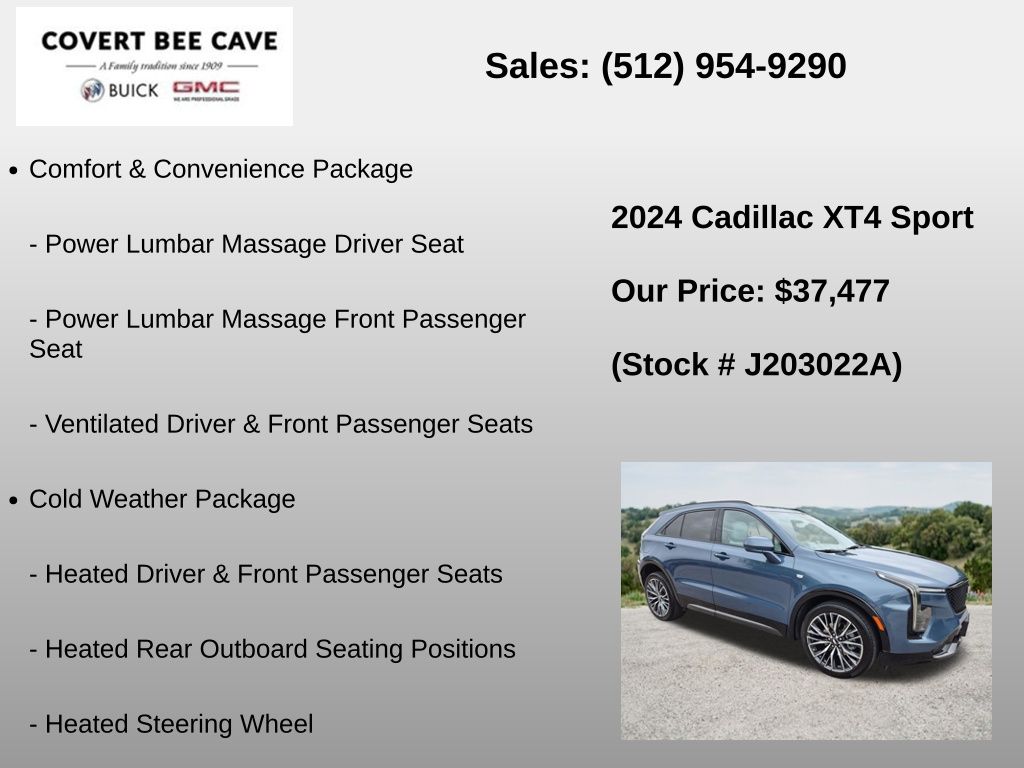 Used Car 2024 Cadillac Xt4  Sport For Sale Under $40,000 In Austin, Texas