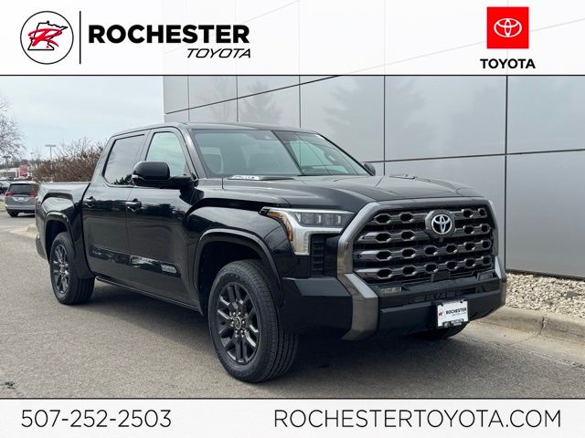 Midnight Black Metallic 2023 Toyota Tundra Hybrid Platinum HV CrewMax Cab 4WD Pickup Truck Four-Wheel Drive Automatic