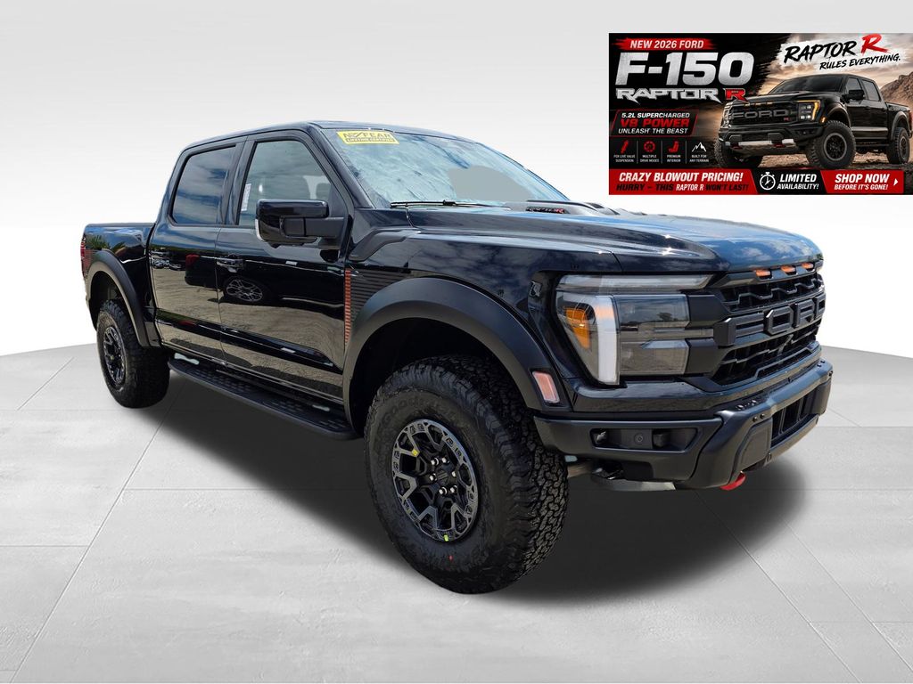Agate Black Metallic 2026 Ford F-150 Raptor SuperCrew 4WD Pickup Truck Four-Wheel Drive Automatic