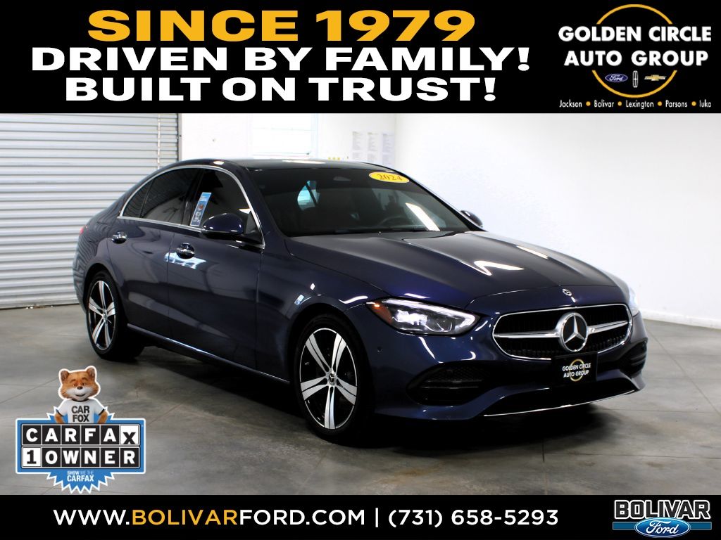 Twilight Blue Metallic 2024 Mercedes-Benz C-Class Sedan Rear-Wheel Drive 9-Speed Automatic