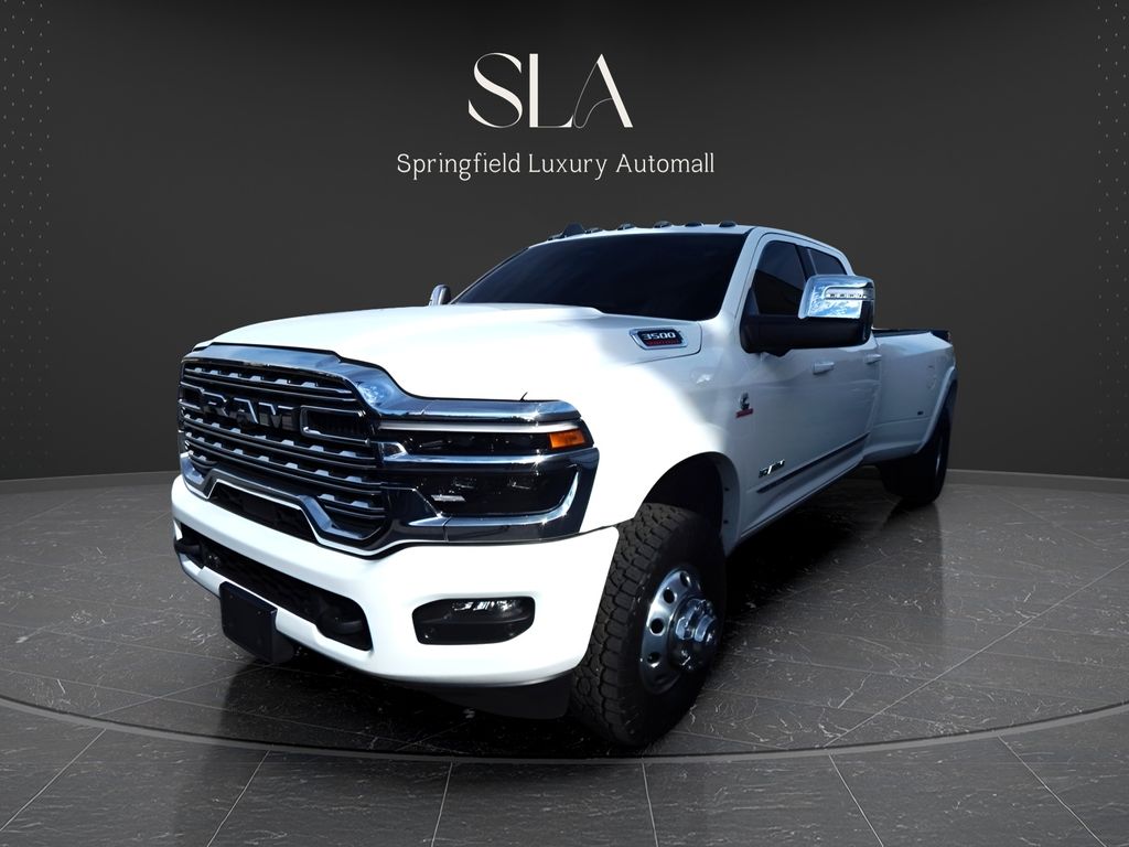 Bright White Clearcoat 2025 RAM 3500 Limited Crew Cab LB DRW 4WD Pickup Truck Four-Wheel Drive 8-Speed Automatic