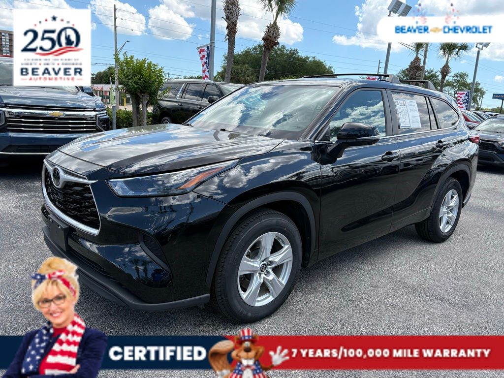 Midnight Black Metallic 2023 Toyota Highlander SUV / Crossover Front-Wheel Drive 8-Speed Automatic