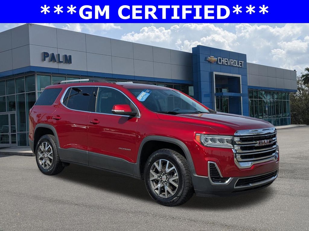 Volcanic Red Tintcoat 2023 GMC Acadia SLE FWD SUV / Crossover Front-Wheel Drive 9-Speed Automatic