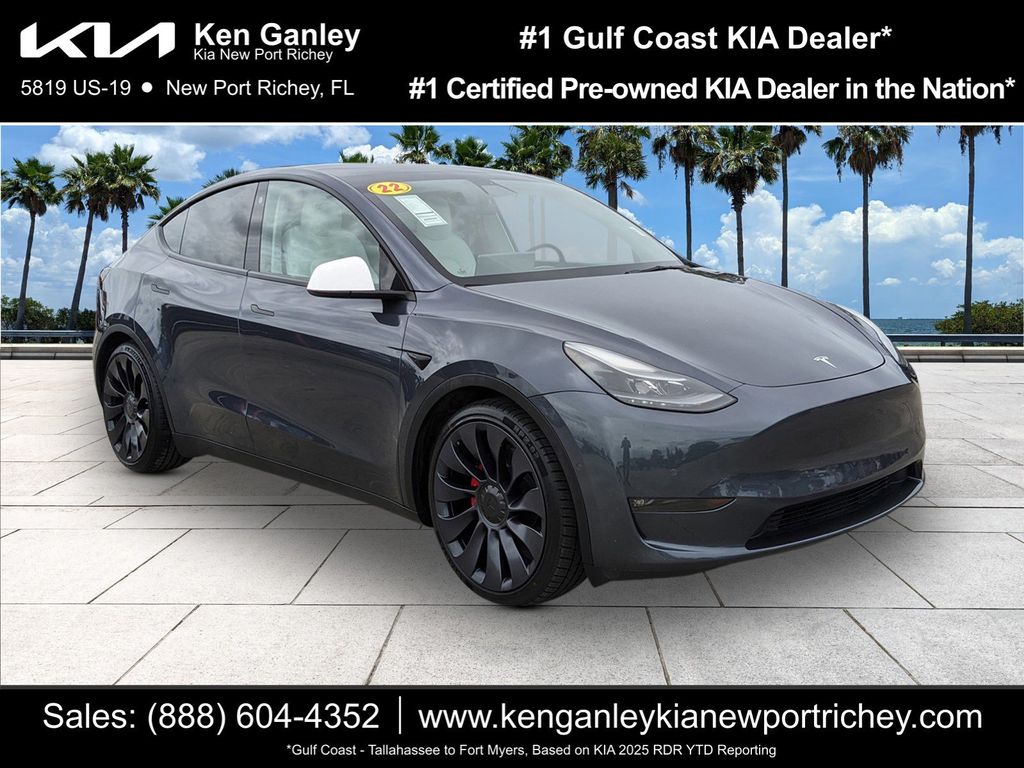 Midnight Silver Metallic 2022 Tesla Model Y Performance AWD SUV / Crossover All-Wheel Drive 1-Speed Automatic