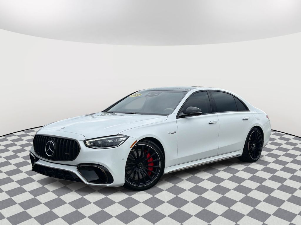 MANUFAKTUR Moonlight White Metallic 2025 Mercedes-Benz S-Class AMG S 63 E Performance 4MATIC Sedan All-Wheel Drive 9-Speed Automatic