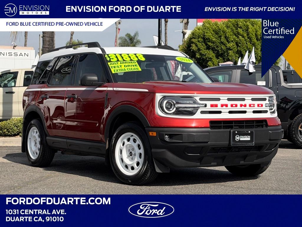 Chili Pepper Red 2024 Ford Bronco Sport Heritage AWD SUV / Crossover All-Wheel Drive 8-Speed Automatic