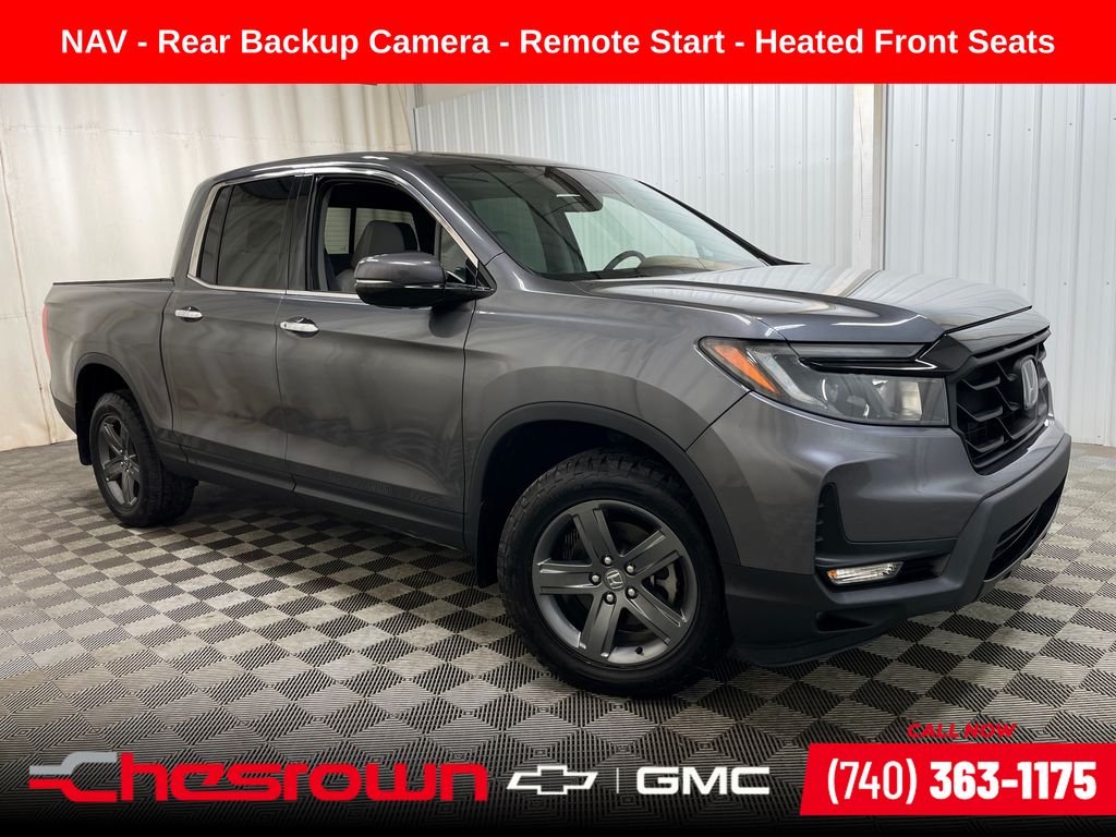 Gray 2022 Honda Ridgeline Pickup Truck All-Wheel Drive 9-Speed Automatic