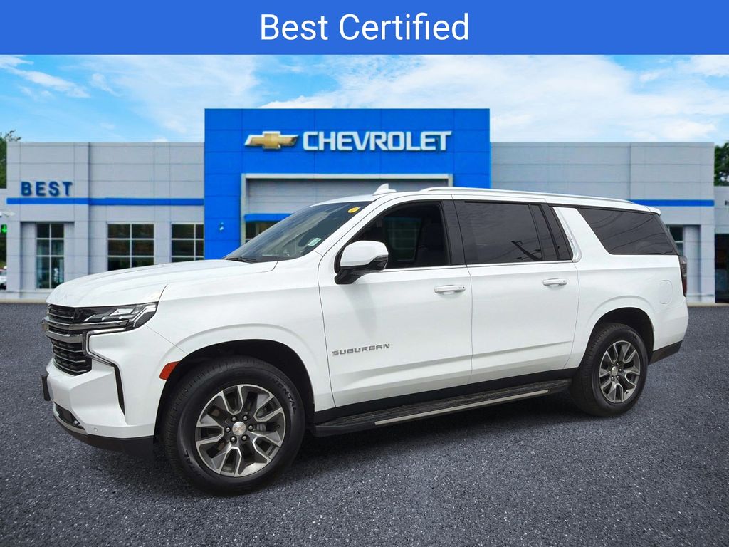 Summit White 2023 Chevrolet Suburban LT 4WD SUV / Crossover Four-Wheel Drive