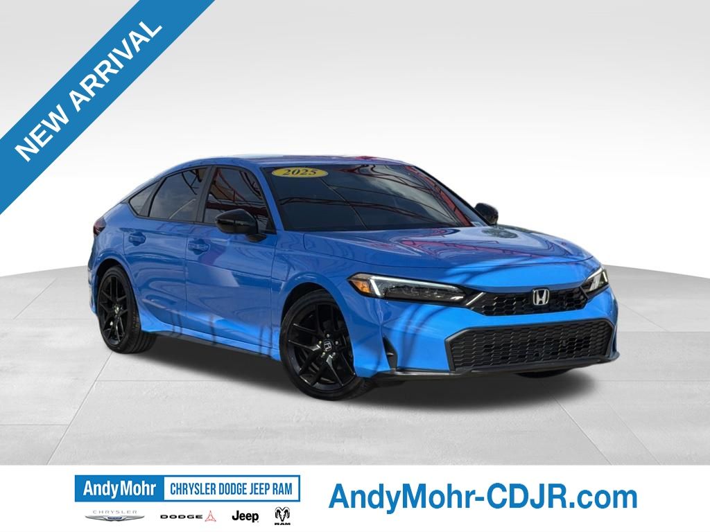 Boost Blue Pearl 2025 Honda Civic Hatchback Hatchback Front-Wheel Drive Continuously Variable Transmission