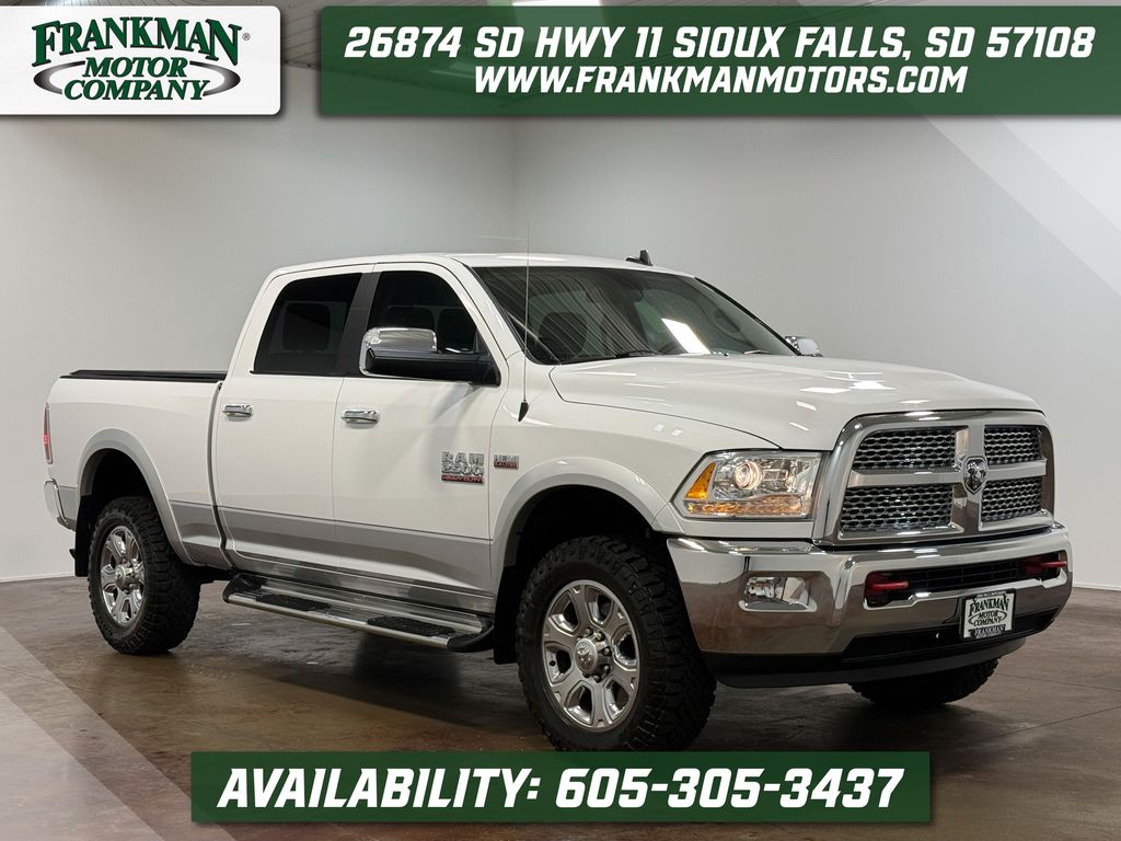 Bright White Clearcoat 2014 RAM 2500 Laramie Crew Cab 4WD Pickup Truck Four-Wheel Drive 6-Speed Automatic