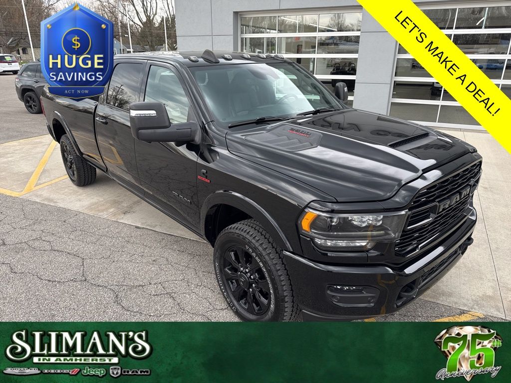 Diamond Black Crystal Pearlcoat 2023 RAM 2500 Pickup Truck Four-Wheel Drive 6-Speed Automatic