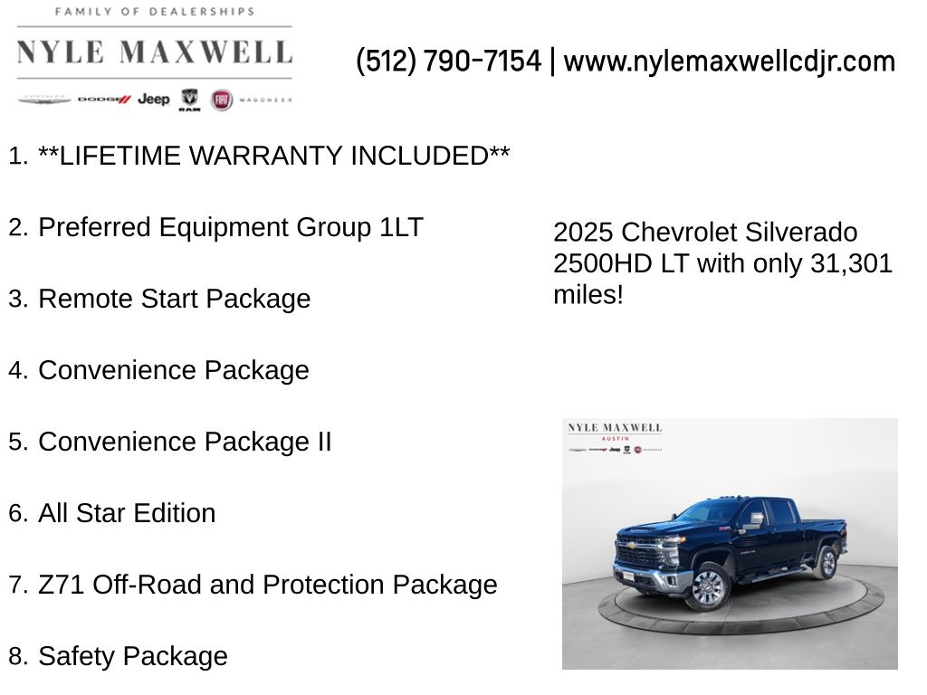 Used Car 2025 Chevrolet Silverado 2500hd  Lt For Sale Under $60,000 In Austin, Texas