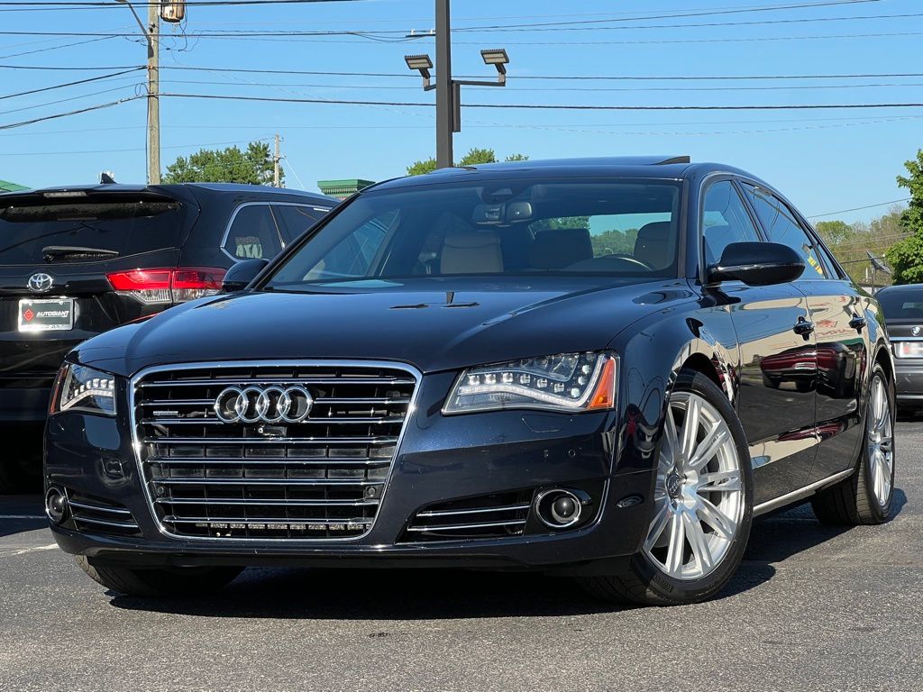 Blue 2014 Audi A8 3.0T LWB quattro AWD Sedan All-Wheel Drive 8-Speed Automatic