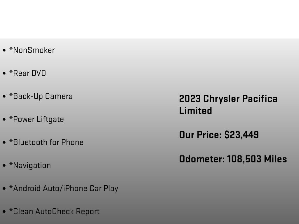 2023 Chrysler Pacifica Limited White at Klick Lewis Buick Chevrolet