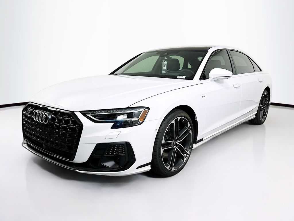 Glacier White Metallic 2026 Audi A8 Sedan All-Wheel Drive 8-Speed Automatic