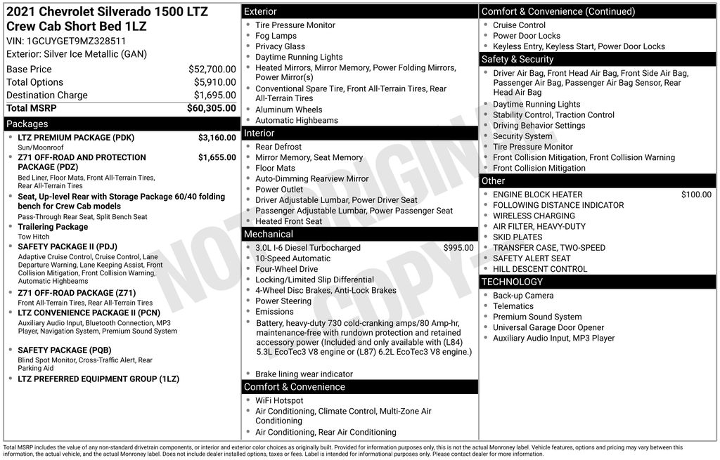 Certified Used 2021 Silver Chevrolet LTZ image 24
