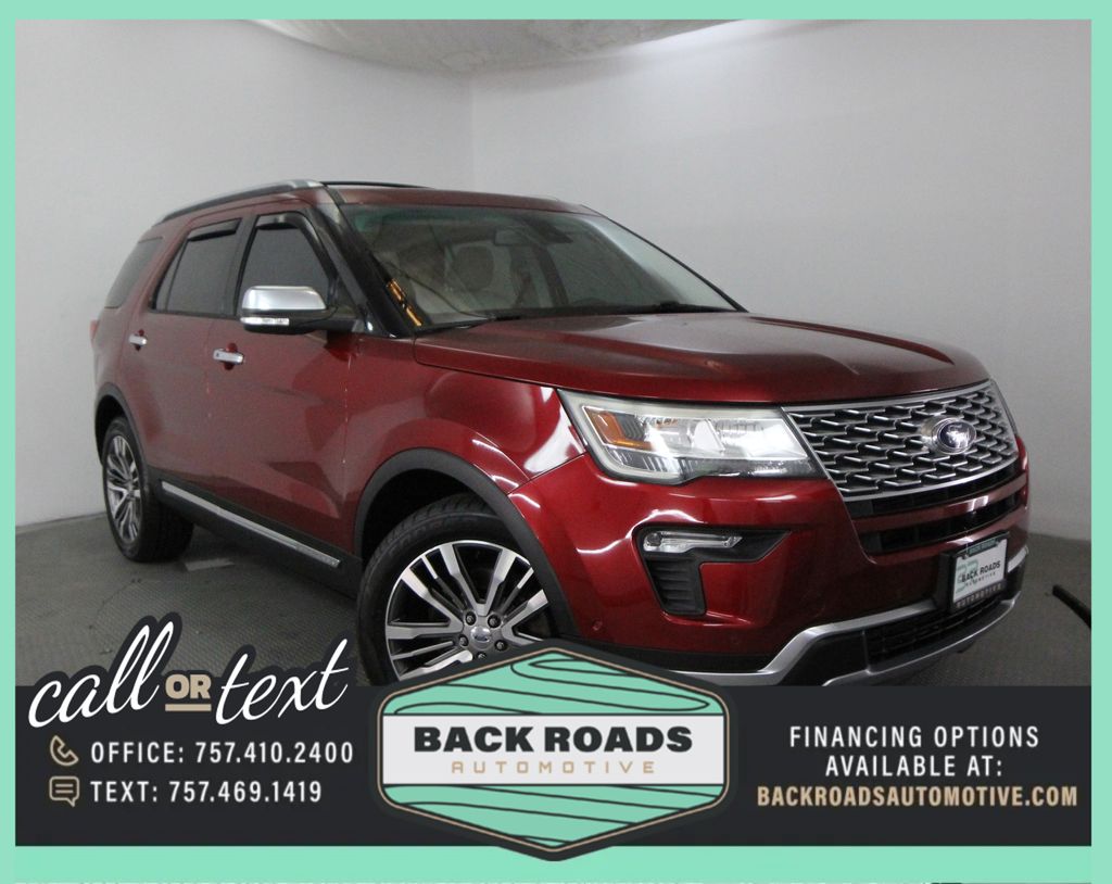 Ruby Red Metallic 2018 Ford Explorer Platinum AWD SUV / Crossover All-Wheel Drive 6-Speed Automatic