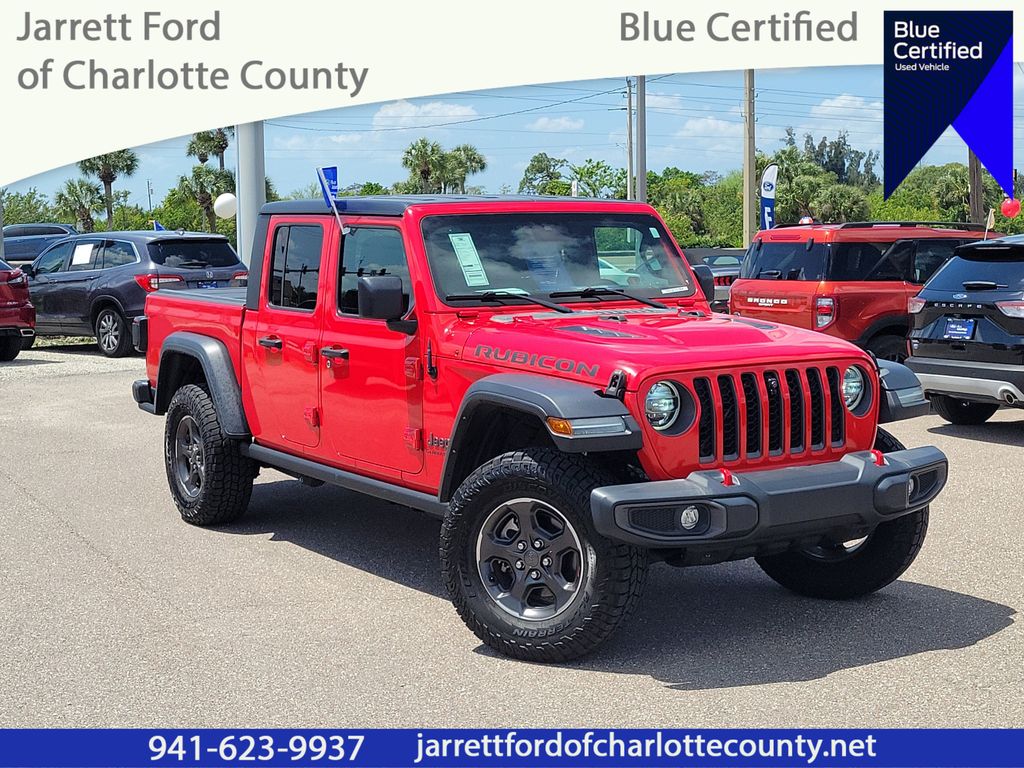 Firecracker Red Clearcoat 2021 Jeep Gladiator Rubicon Crew Cab 4WD Pickup Truck Four-Wheel Drive 8-Speed Automatic