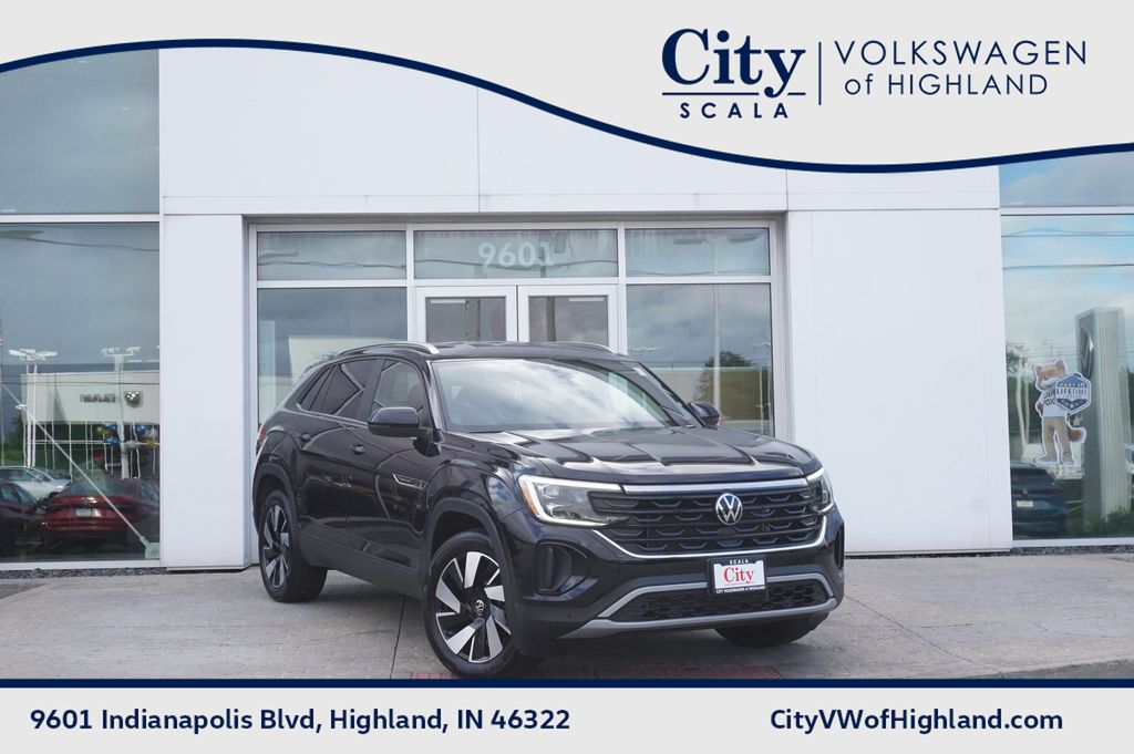 Deep Black Pearl 2025 Volkswagen Atlas Cross Sport SUV / Crossover All-Wheel Drive 8-Speed Automatic