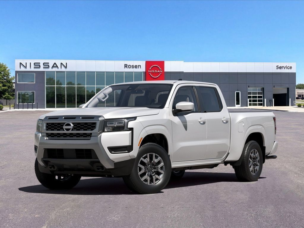 Glacier White 2026 Nissan Frontier Pickup Truck Four-Wheel Drive 9-Speed Automatic Overdrive