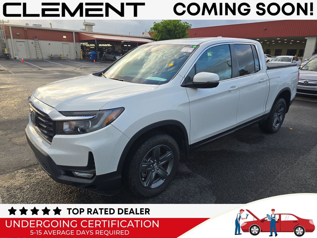 Platinum White Pearl 2023 Honda Ridgeline RTL AWD Pickup Truck All-Wheel Drive 9-Speed Automatic