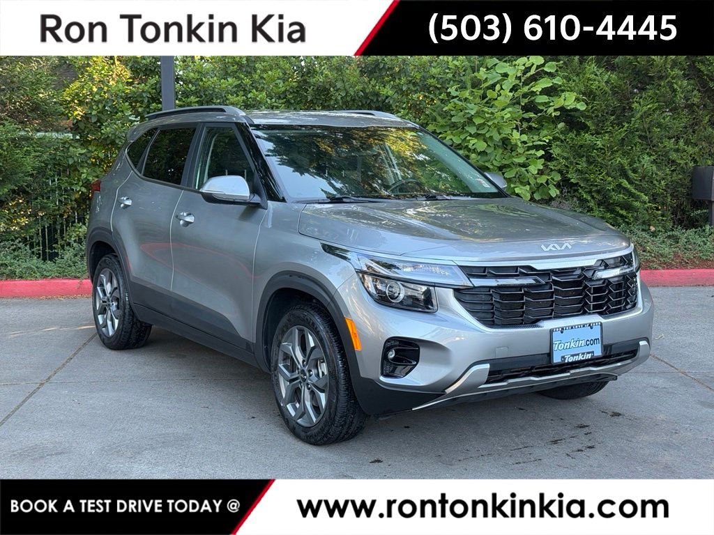Steel Gray 2024 Kia Seltos S AWD SUV / Crossover All-Wheel Drive Continuously Variable Transmission