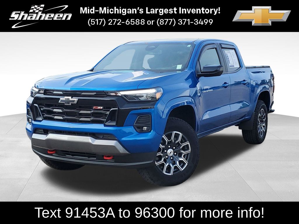 Glacier Blue Metallic 2024 Chevrolet Colorado Pickup Truck Four-Wheel Drive 8-Speed Automatic