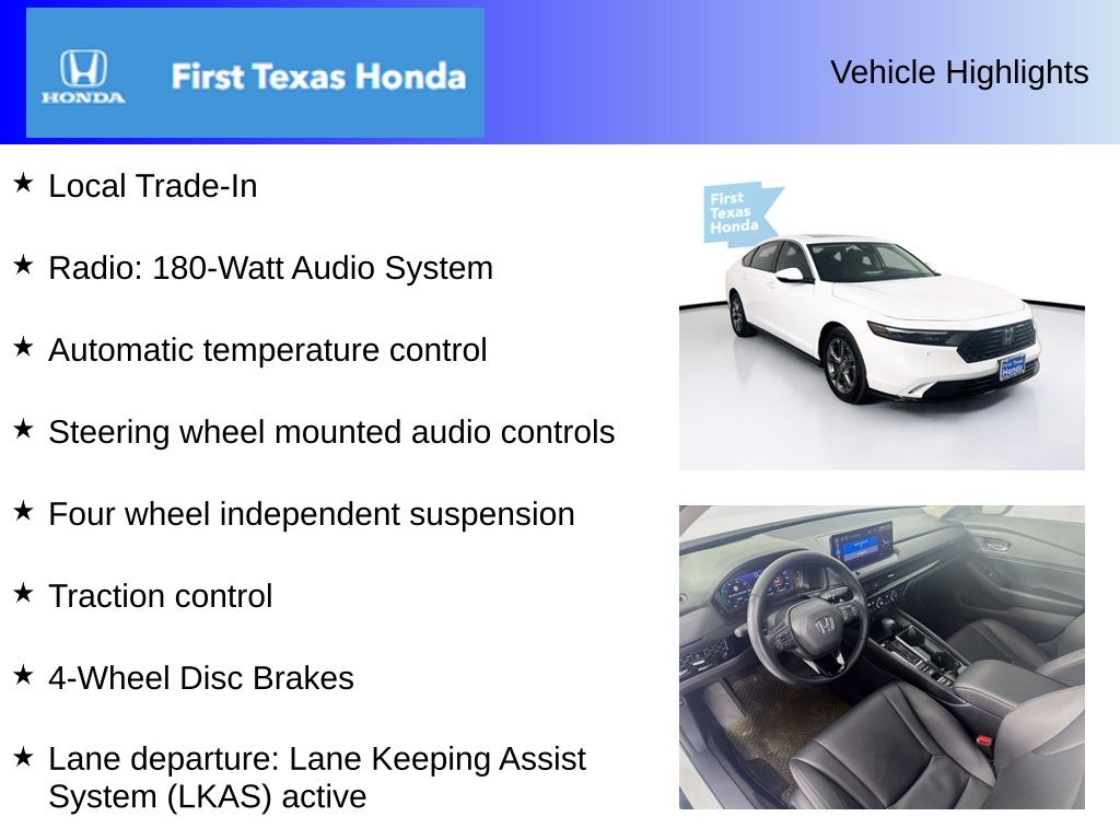 Used Car 2023 Honda Accord Hybrid  Ex-l For Sale In Austin, Texas