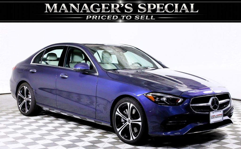 Twilight Blue Metallic 2026 Mercedes-Benz C-Class Sedan All-Wheel Drive 9-Speed Automatic
