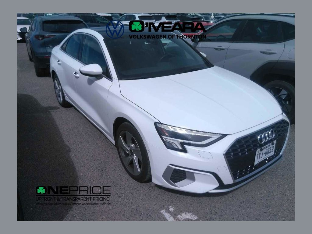 Ibis White 2024 Audi A3 40 TFSI Premium FWD Sedan Front-Wheel Drive 7-Speed Automatic