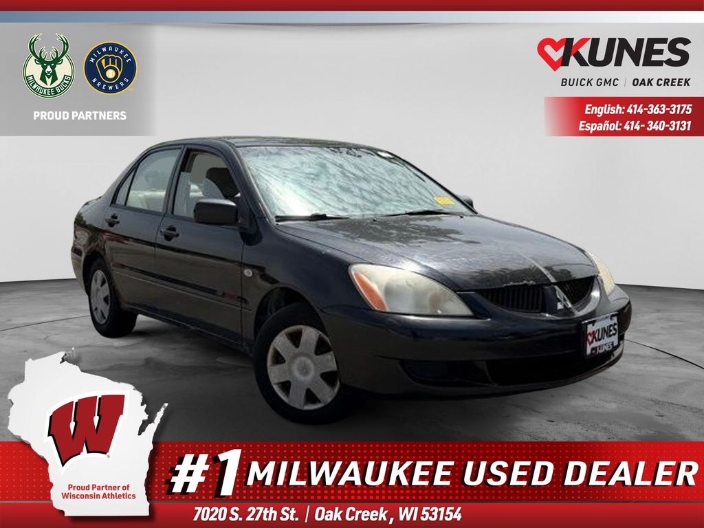 Black 2005 Mitsubishi Lancer Sedan Front-Wheel Drive 4-Speed Automatic Overdrive