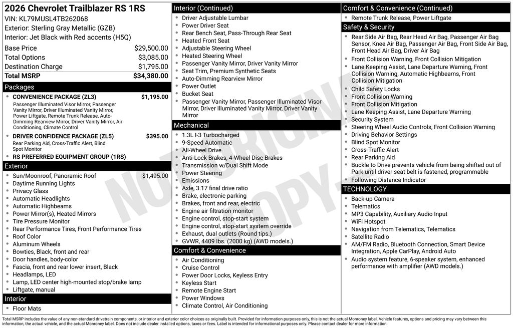 2026 Chevrolet TrailBlazer RS - Image 3
