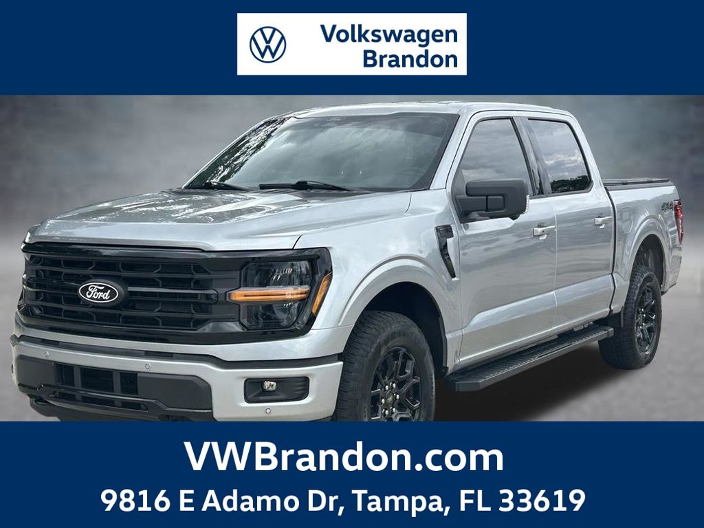 Silver Metallic 2024 Ford F-150 XLT SuperCrew 4WD Pickup Truck Four-Wheel Drive Automatic