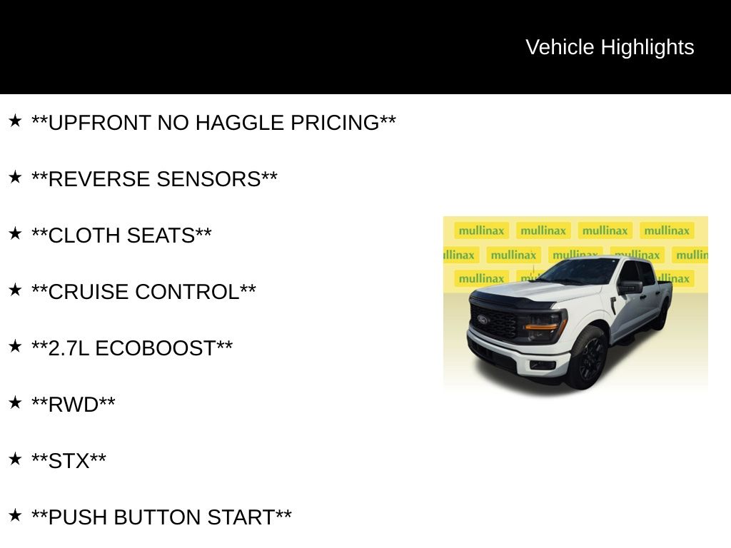 2024 Oxford White Ford F-150 STX RWD Truck