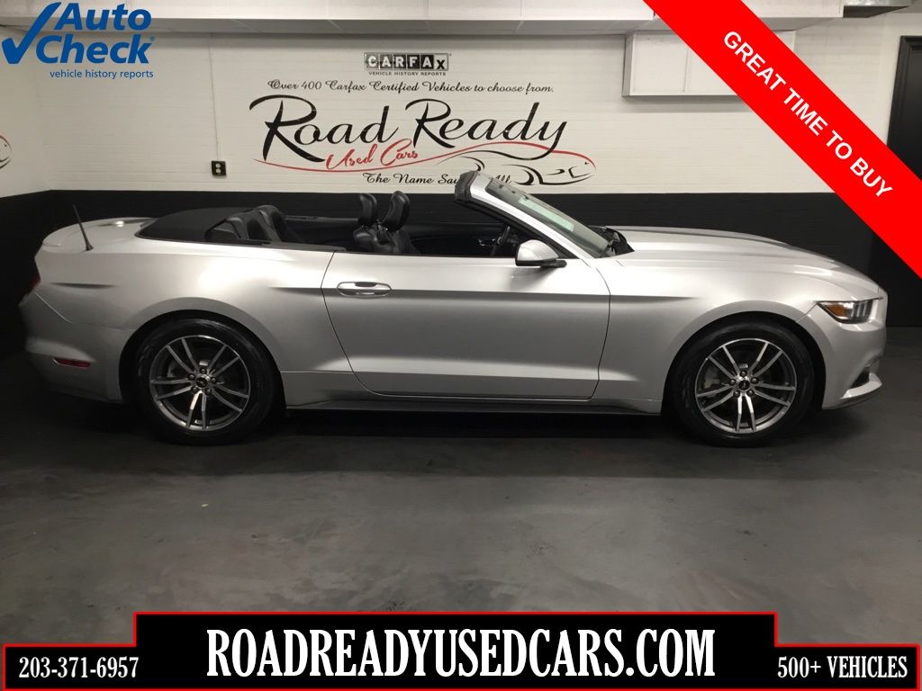 Ingot Silver Metallic 2016 Ford Mustang Convertible Rear-Wheel Drive 6-Speed Automatic
